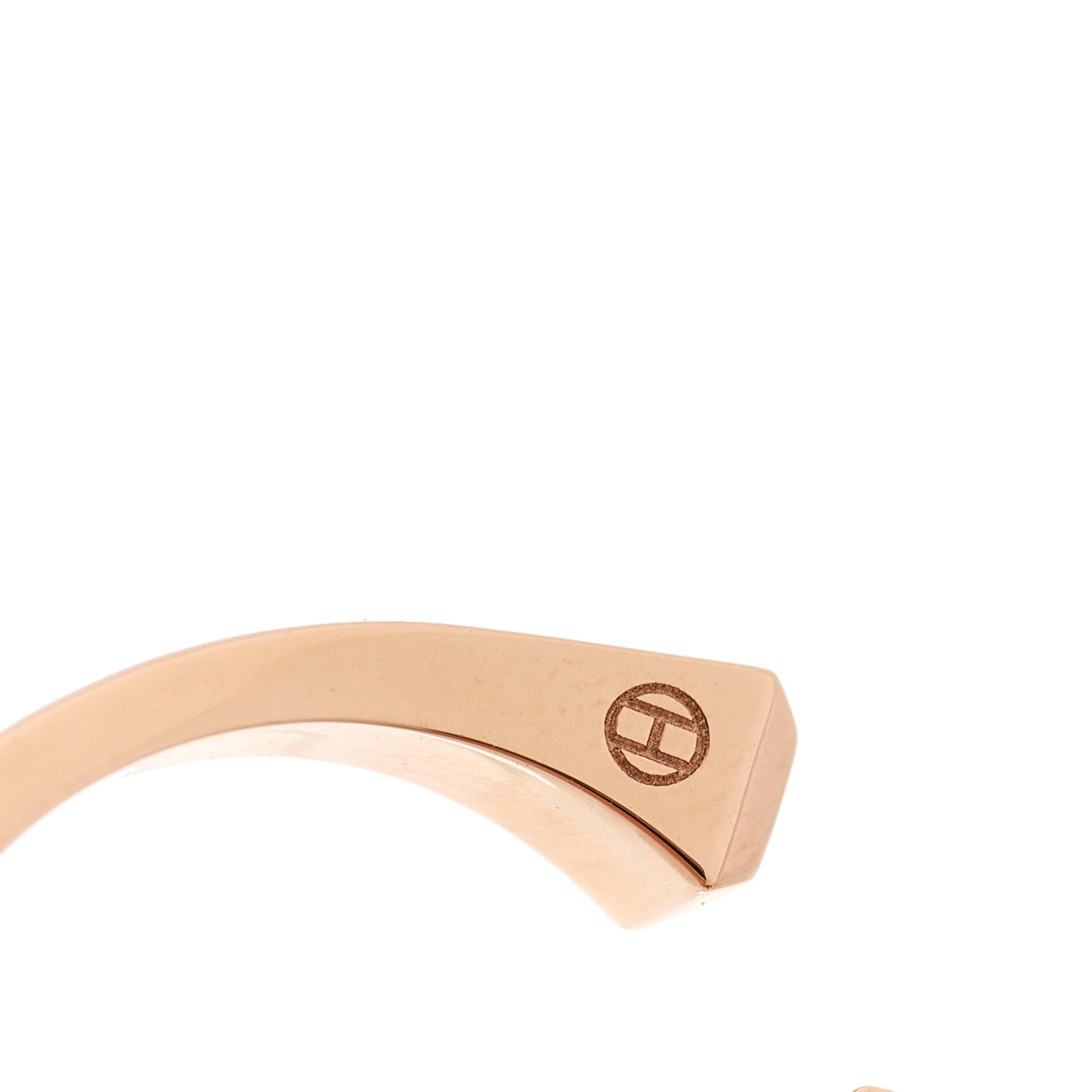 Hermes 18K Rose Gold PM Clou de Forge Ring 53 6.25 5 of 5