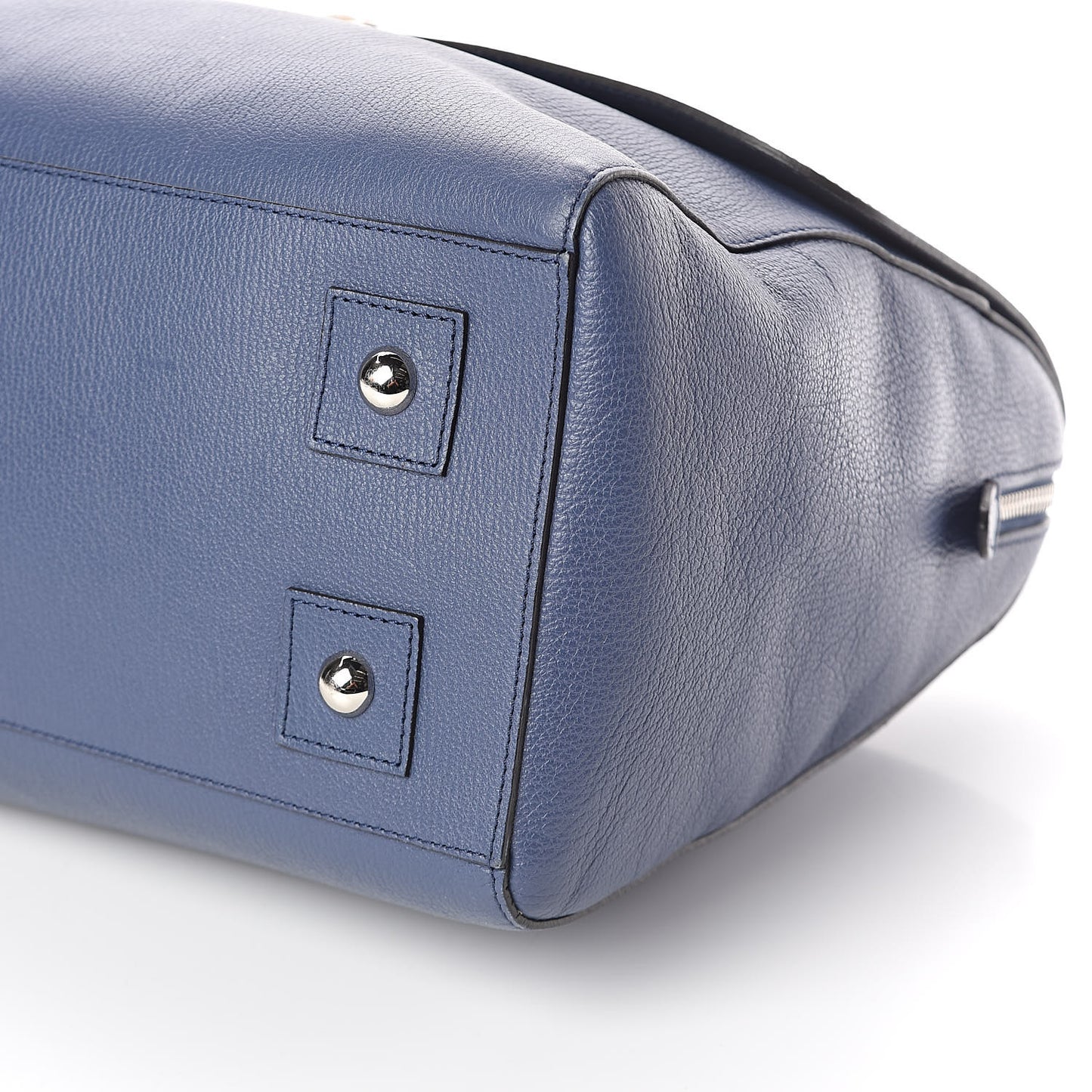 Grainy Leather Large Del Rey Satchel Slate Blue