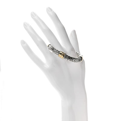 John Hardy Sterling Silver 22K Yellow Gold 10mm Classic Chain Hammered Bracelet 2 of 6