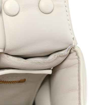 Bottega Veneta Lambskin Maxi Intreccio Padded Chain Cassette Crossbody Bag White 11 of 22