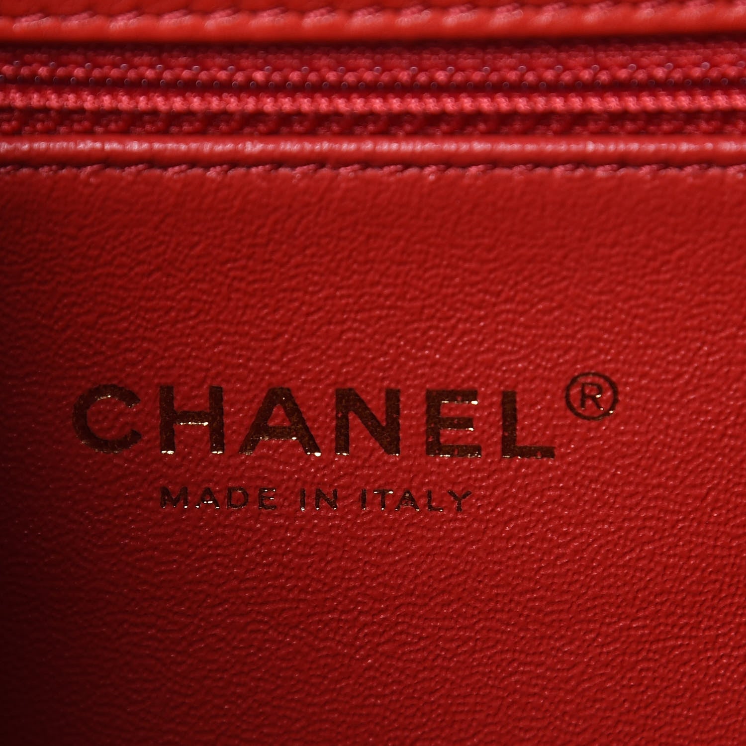 Chanel Calfskin Chevron Stitched Coco Waist Bag Red 6 of 13