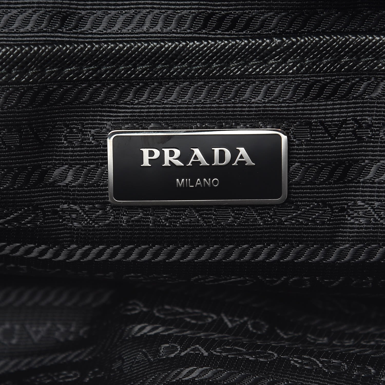 Prada Nylon New Vela Studded Backpack Black White 6 of 7