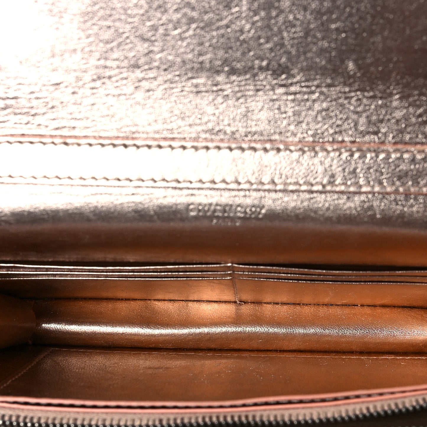 Metallic Calfskin Pandora Chain Wallet Light Pink