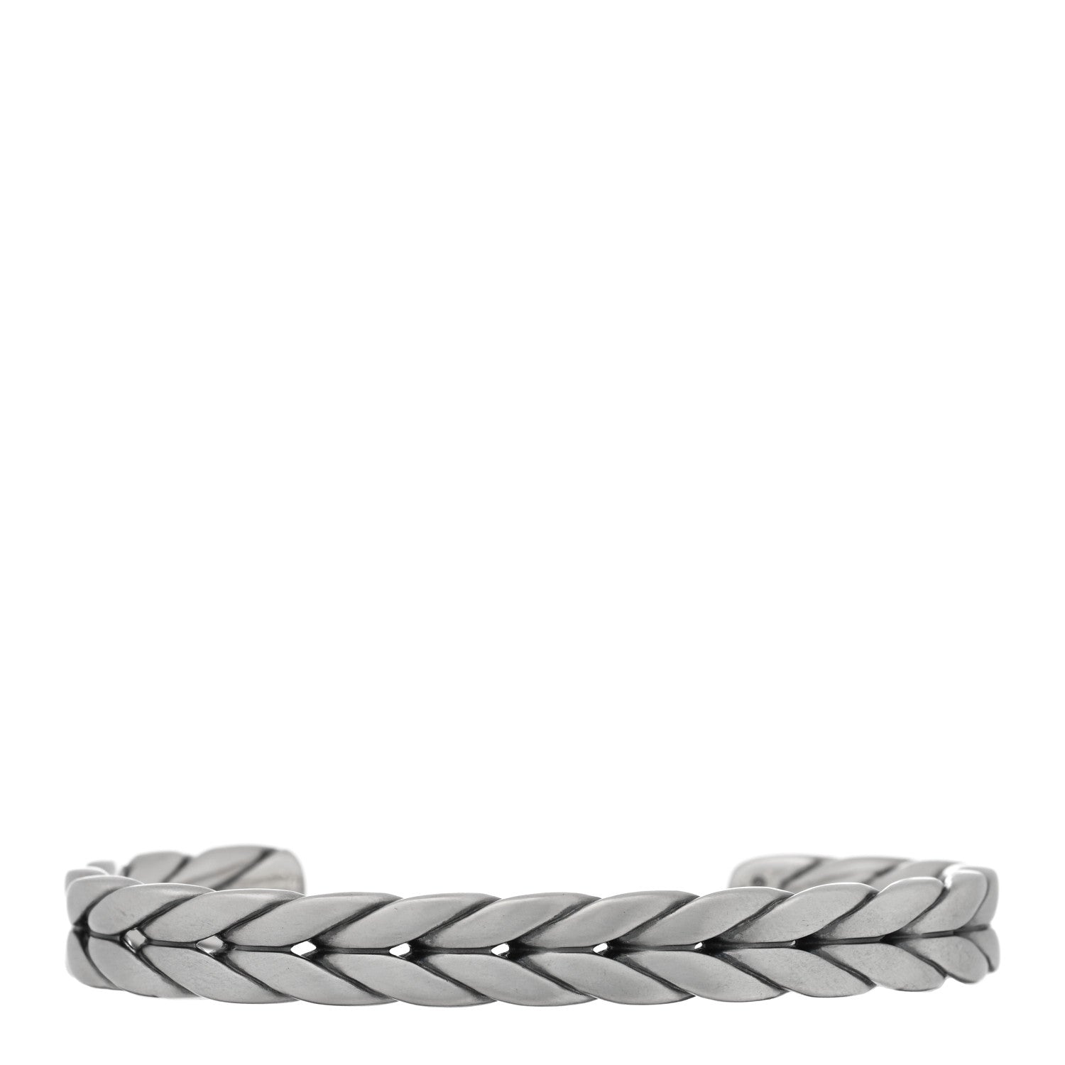 David Yurman Sterling Silver 9mm Chevron Cuff Bracelet 1 of 3