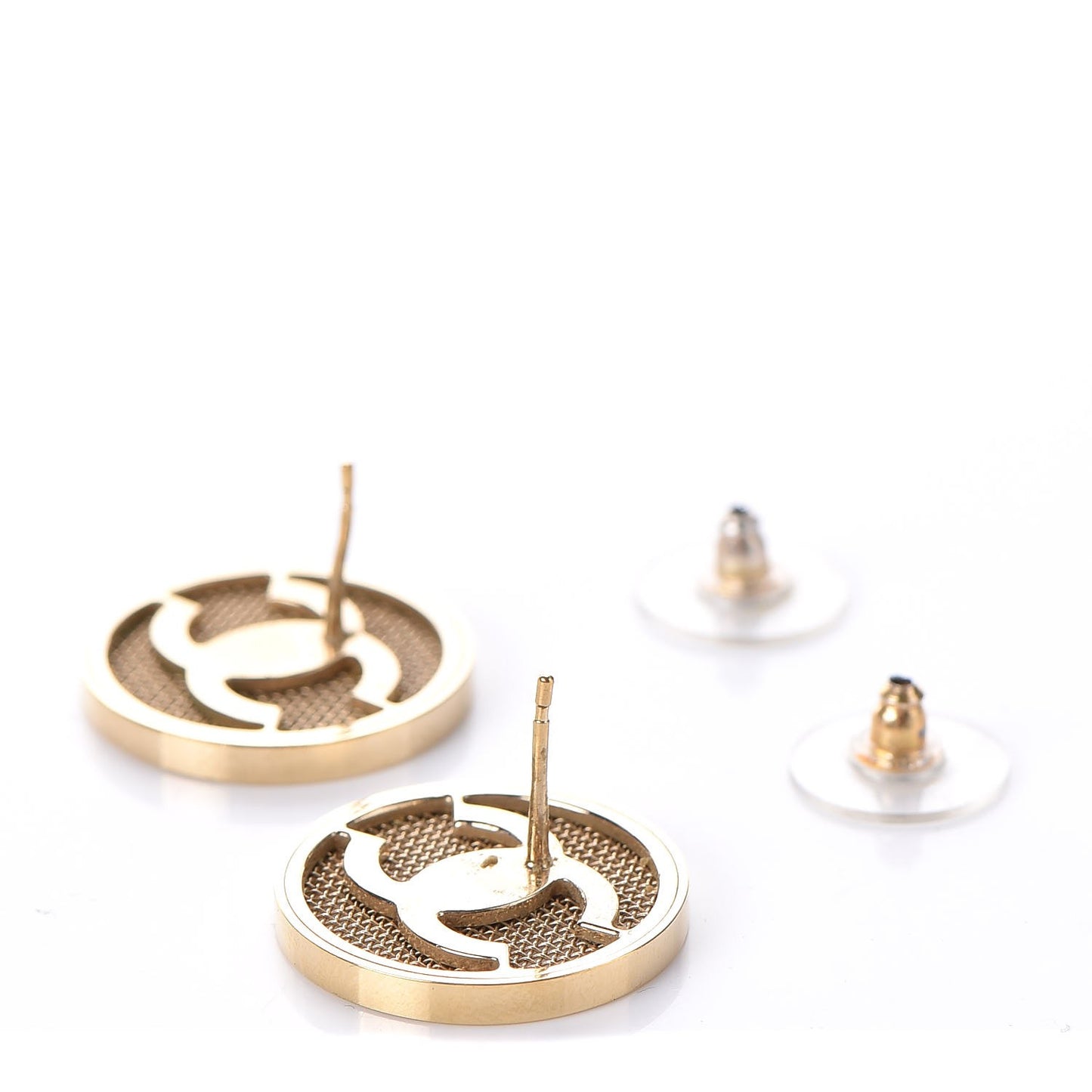 Mesh CC Earrings Light Gold