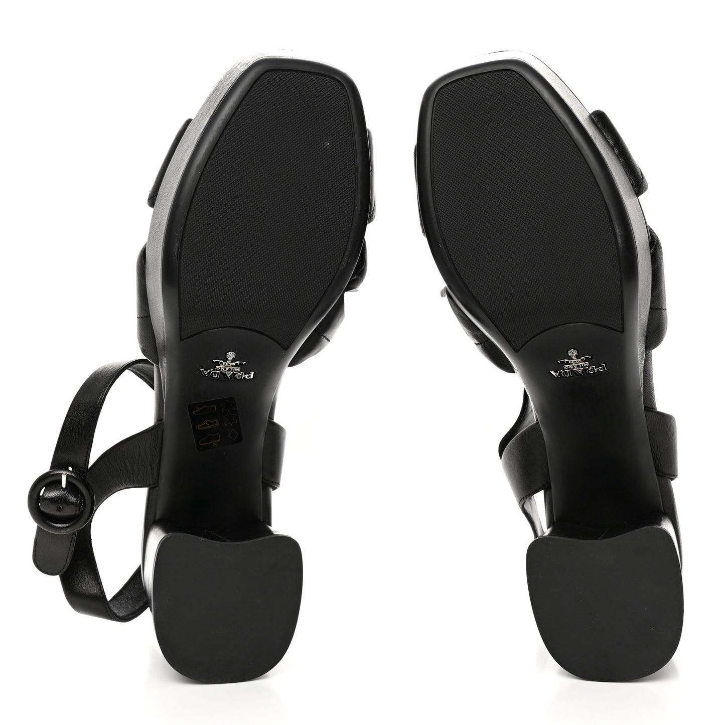 Nappa Logo Quilted Crisscross Platform 20/65mm Sandals 40 Black
