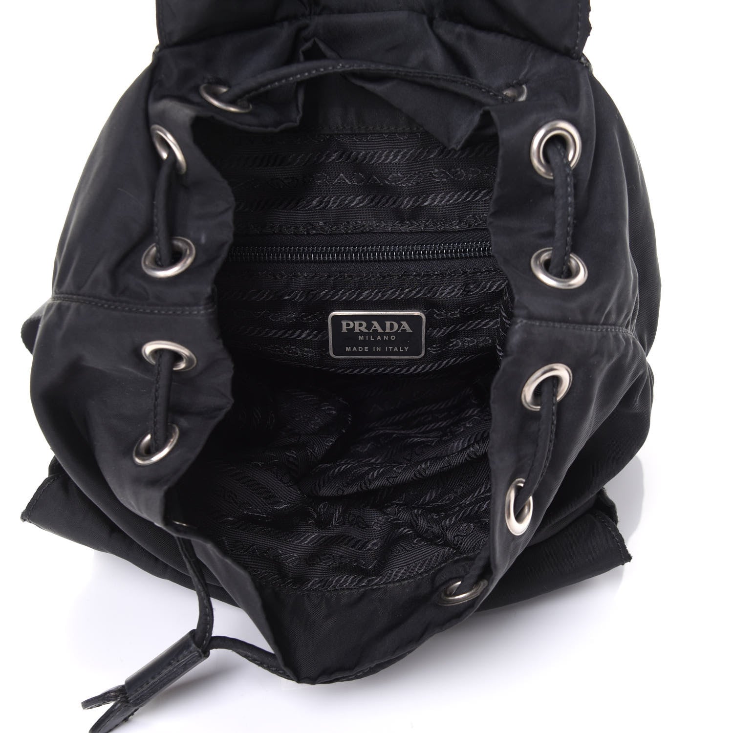 Prada Nylon Vela Medium Backpack Black 4 of 6