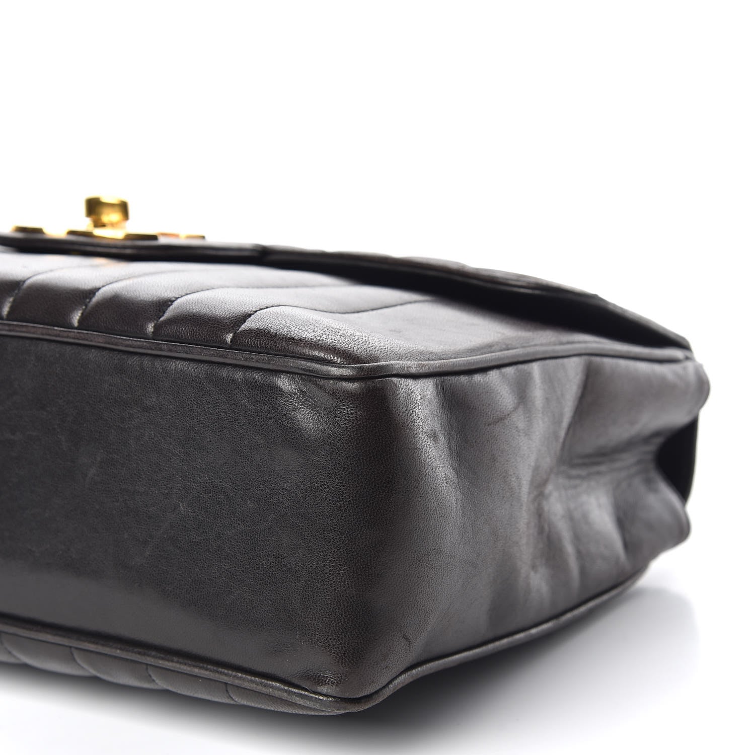 Chanel Lambskin Vertical Quilt Jumbo Flap Black 12 of 17