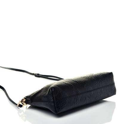 Burberry Signature Grain Calfskin Check Embossed Small Chichester Crossbody Clutch Bag Black 4 of 9