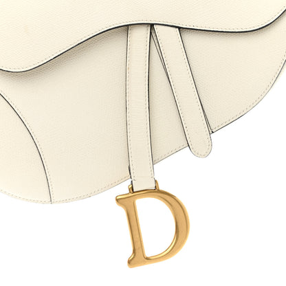 Christian Dior Grained Calfskin Saddle Bag White 9 of 11