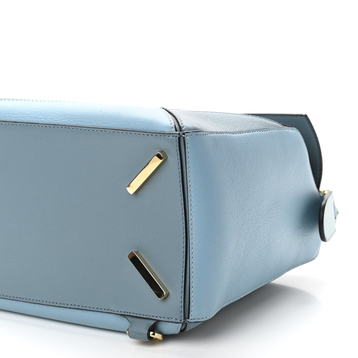 Calfskin Medium Puzzle Bag Aqua Light Blue Stone Blue