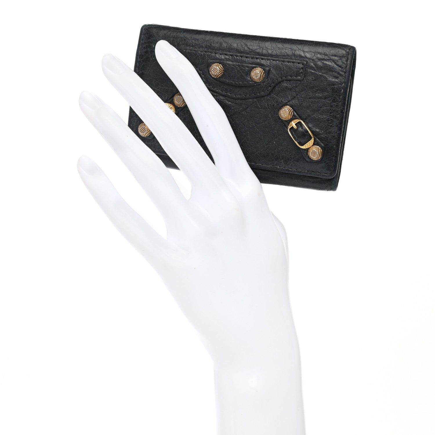 Balenciaga Agneau Giant 12 Gold Hardware Osaka Key Holder Black 2 of 13