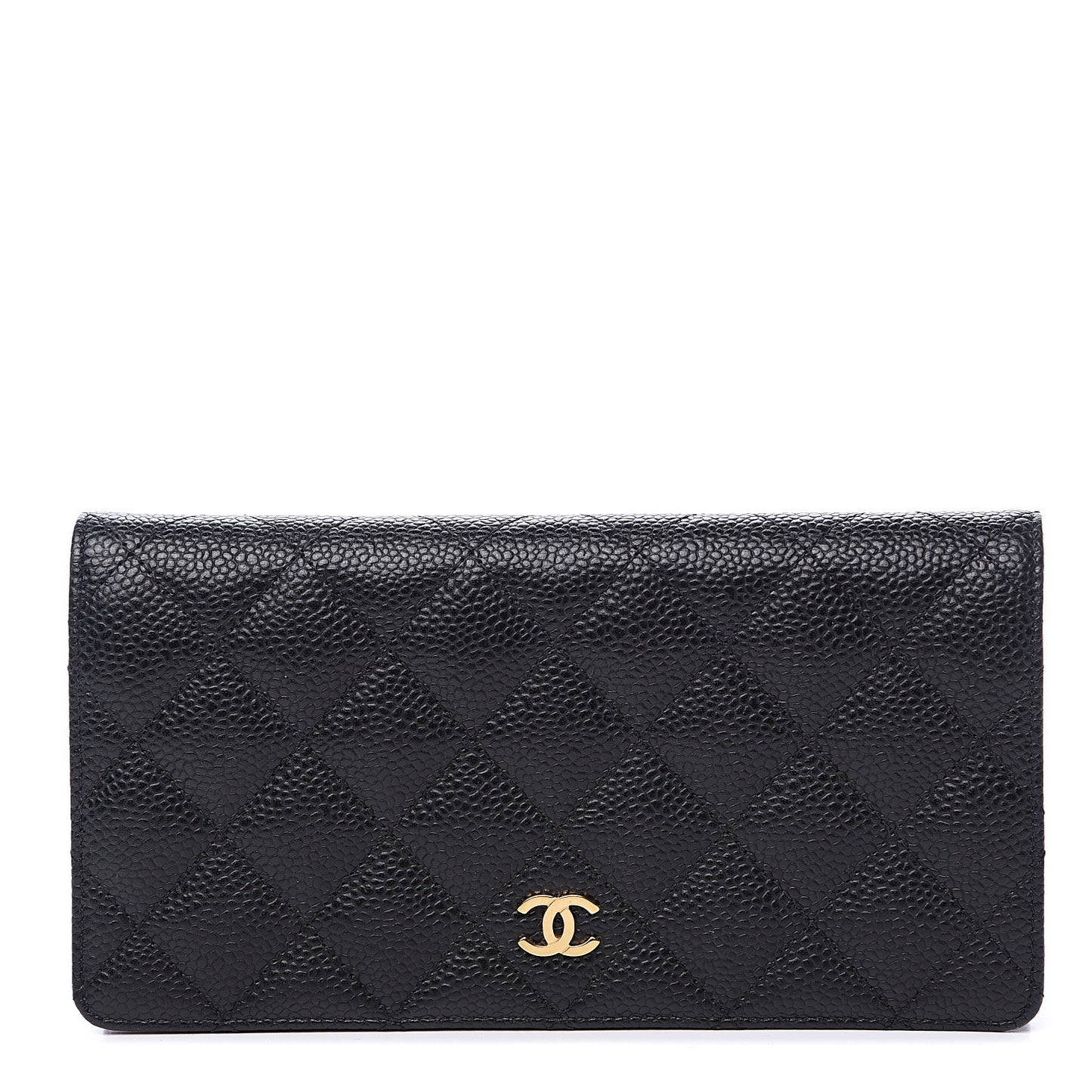 Caviar Quilted Yen Wallet Black