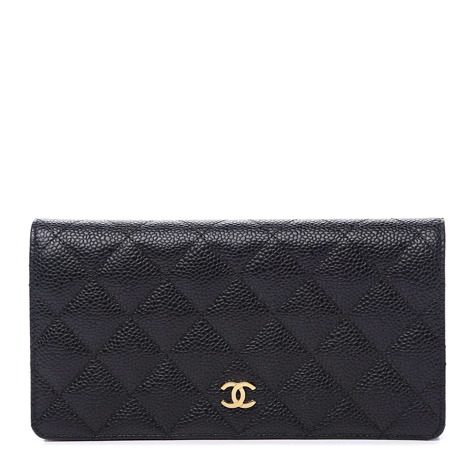 Chanel Caviar Quilted Yen Wallet Black 1 of 10