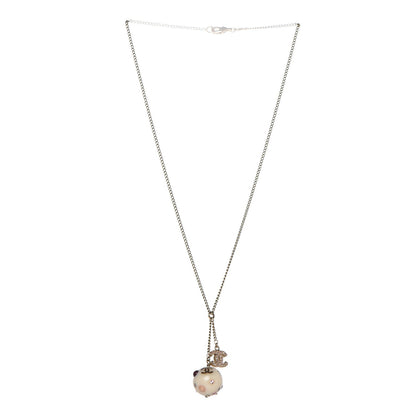 Chanel Crystal CC Ball Necklace Gold 3 of 4