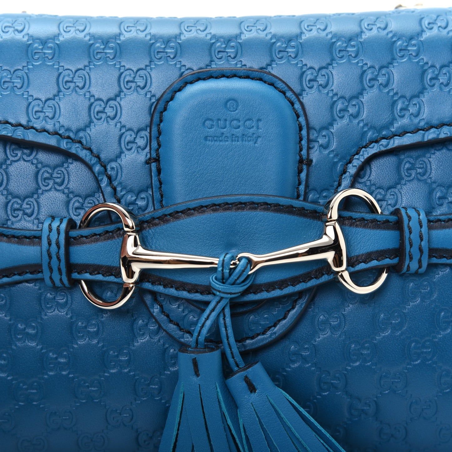 Microguccissima Mini Emily Shoulder Bag Deep Cobalt