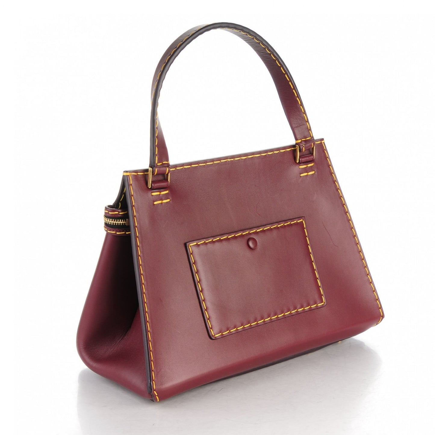 Smooth Calfskin Small Edge Shoulder Bag Burgundy