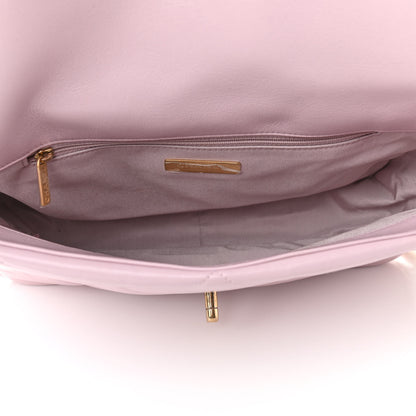 Chanel Lambskin Quilted Large Chanel 19 Flap Light Pink 5 of 10
