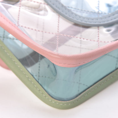 Chanel Lambskin PVC Quilted Mini Coco Splash Flap Blue Green 12 of 18