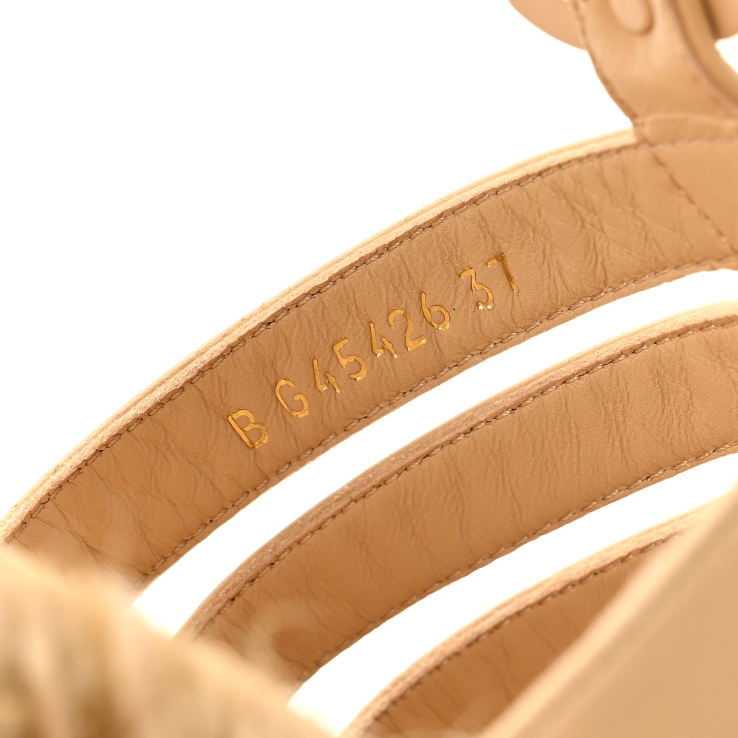 Chanel Lambskin Espadrille Sandals 37 Beige 9 of 9
