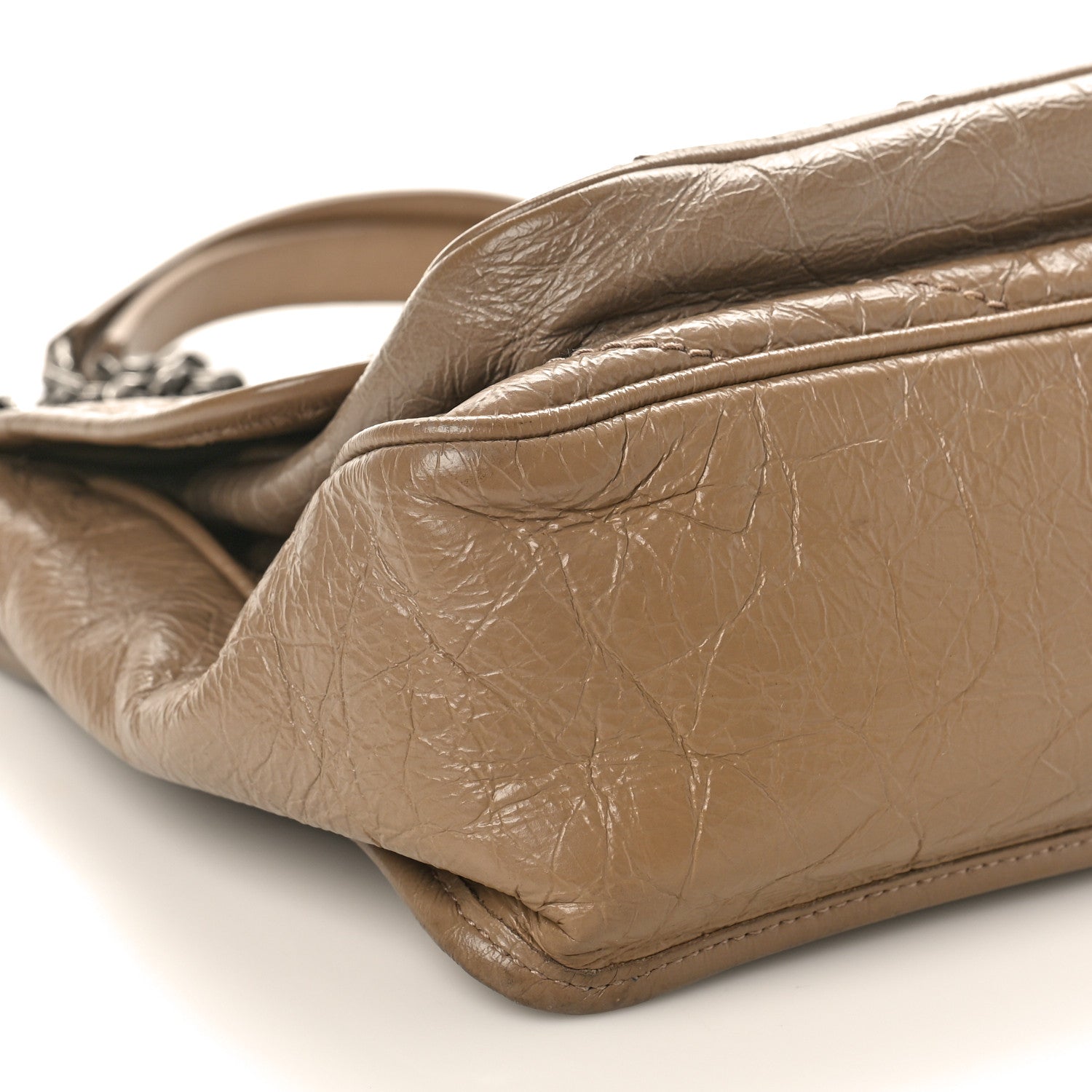 Saint Laurent SAINT LAURENT Crinkled Calfskin Matelasse Monogram Medium Niki Chain Satchel Gold Sand 7 of 8