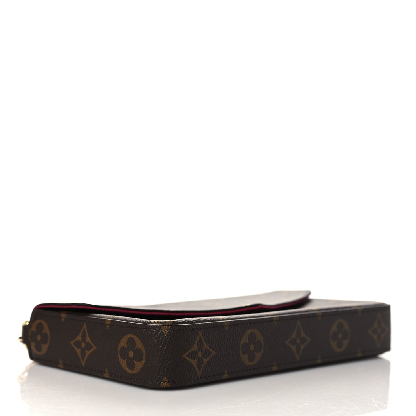 Monogram Pochette Felicie Chain Wallet Fuchsia