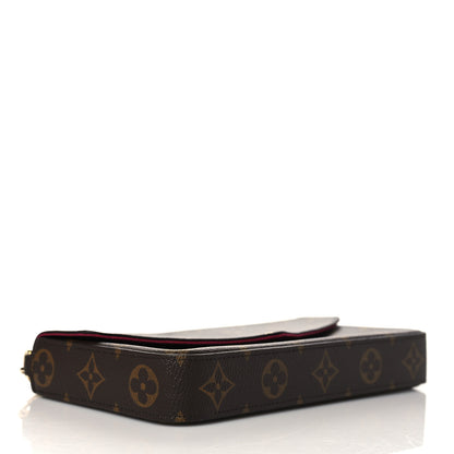 Louis Vuitton Monogram Pochette Felicie Chain Wallet Fuchsia 5 of 12