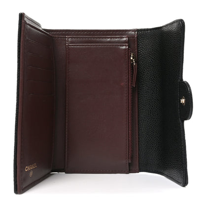 Chanel Caviar Quilted Medium Flap Wallet Black 5 of 8
