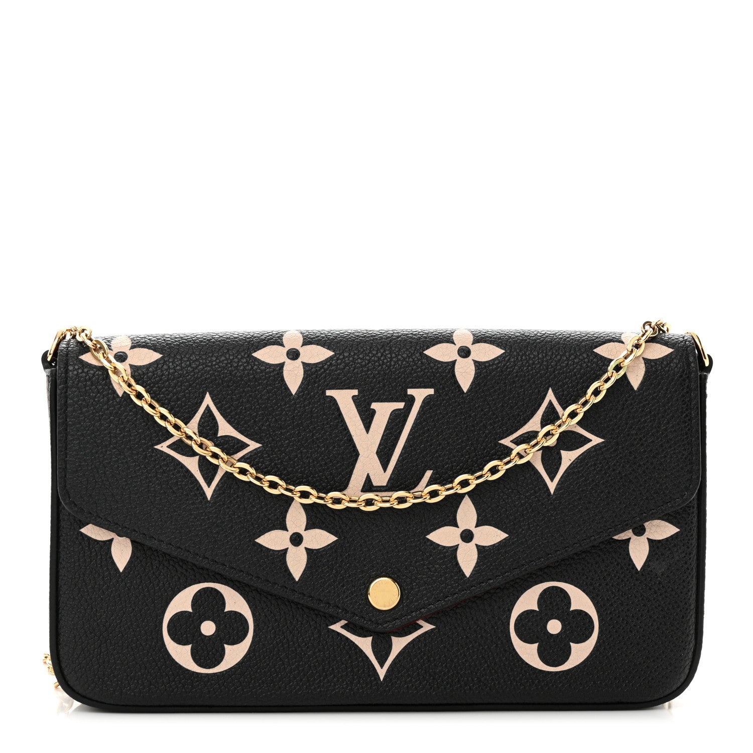 Louis Vuitton Empreinte Monogram Giant Felicie Pochette Black Beige 1 of 12