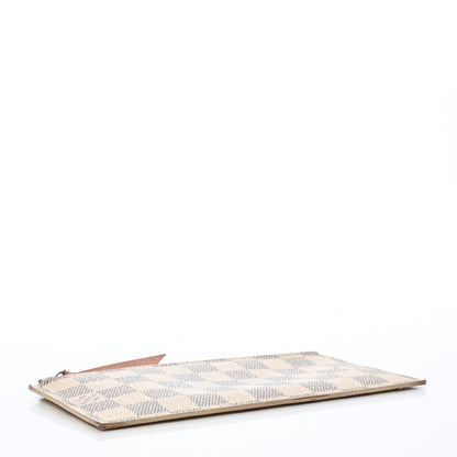 Louis Vuitton Damier Azur Felicie Chain Wallet Zippered Insert Rose Ballerine 4 of 9