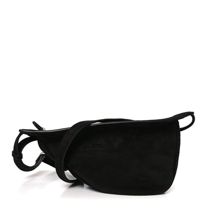 The Row Suede Small Slouchy Banana Bag Black 1 of 10