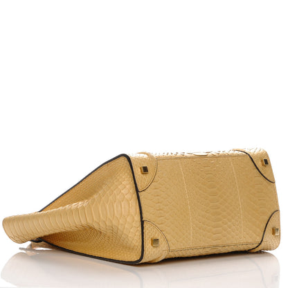 Celine Python Mini Luggage Beige 4 of 9