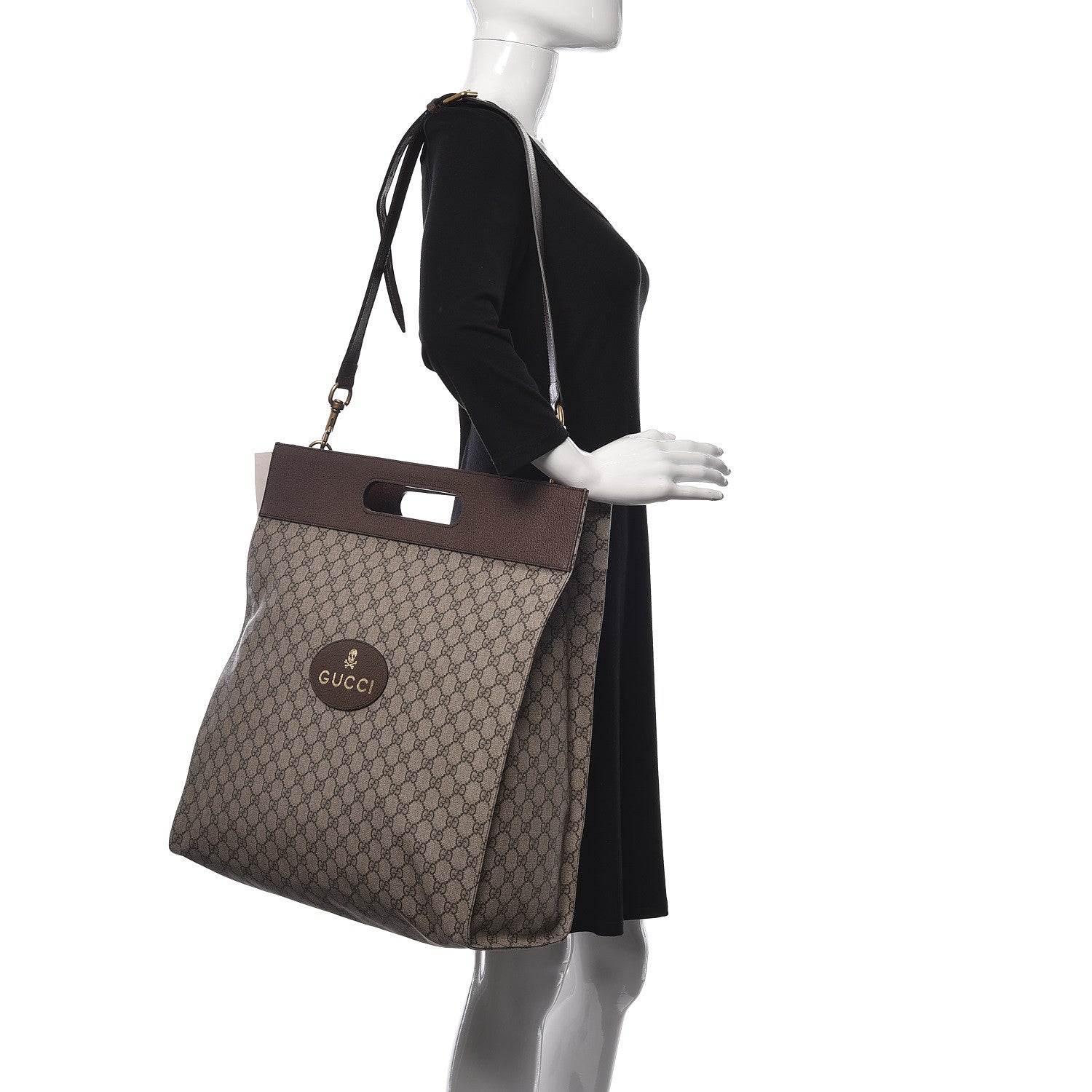 Gucci Soft GG Supreme Monogram Slip Handle Vertical Tote Beige New Acero 2 of 10