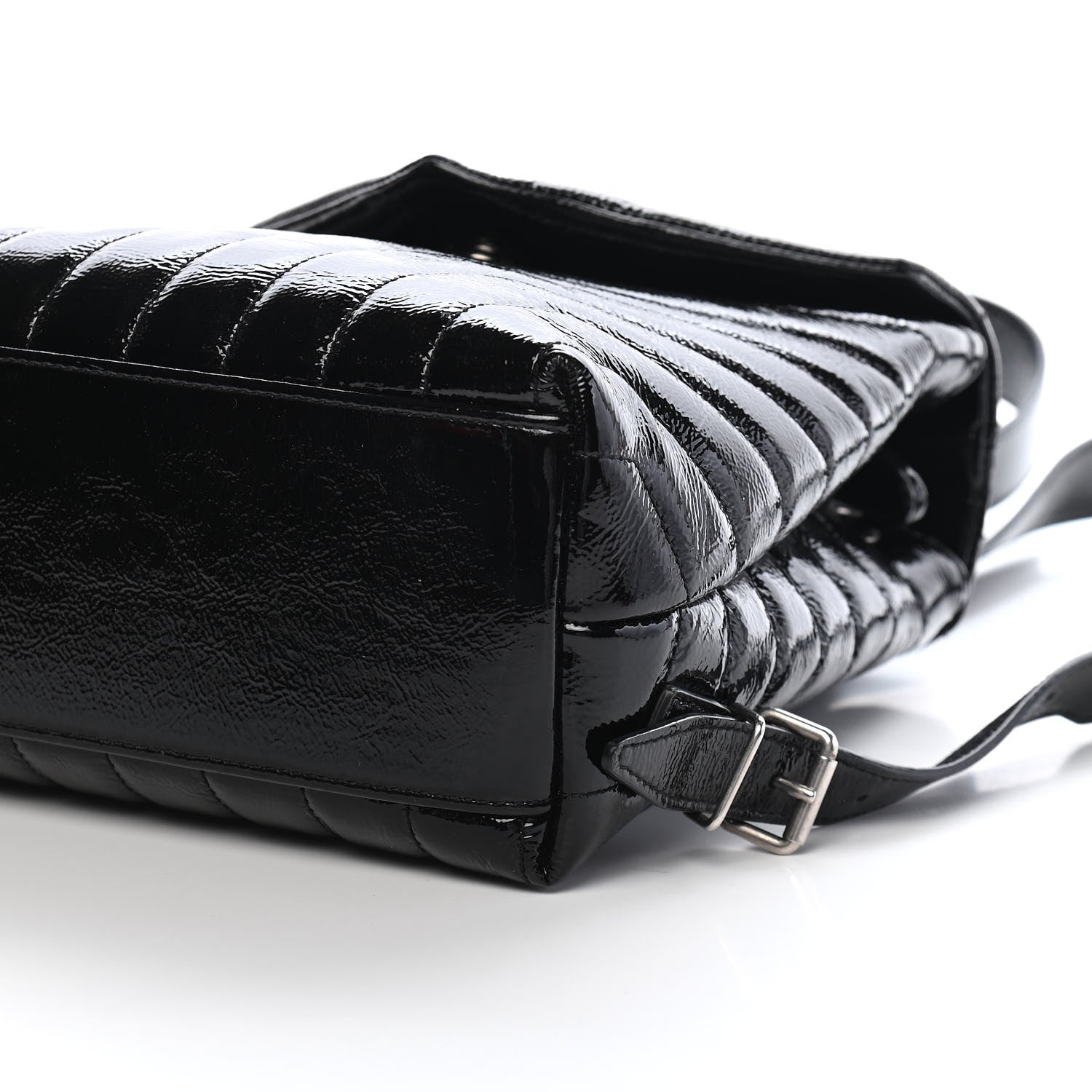Saint Laurent Patent Y Quilted Monogram Small Loulou Backpack Black 8 of 8