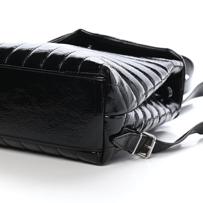 Saint Laurent Patent Y Quilted Monogram Small Loulou Backpack Black 8 of 8
