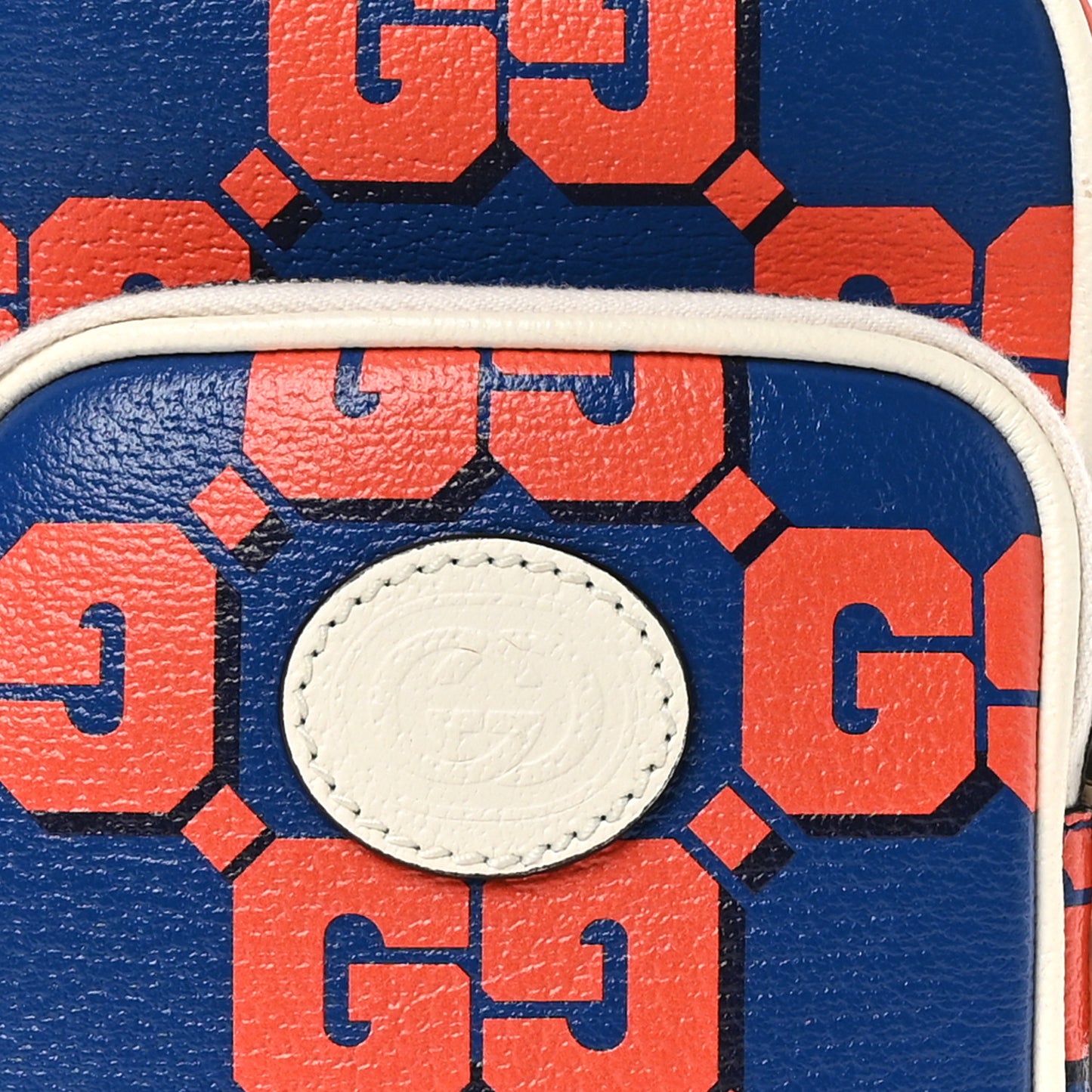 Dollar Calfskin Sling Bag Blue Orange Multicolor