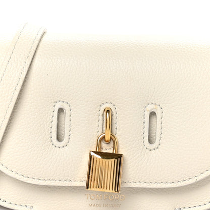 Tom Ford Grained Calfskin Padlock Crossbody Bag Chalk 8 of 10
