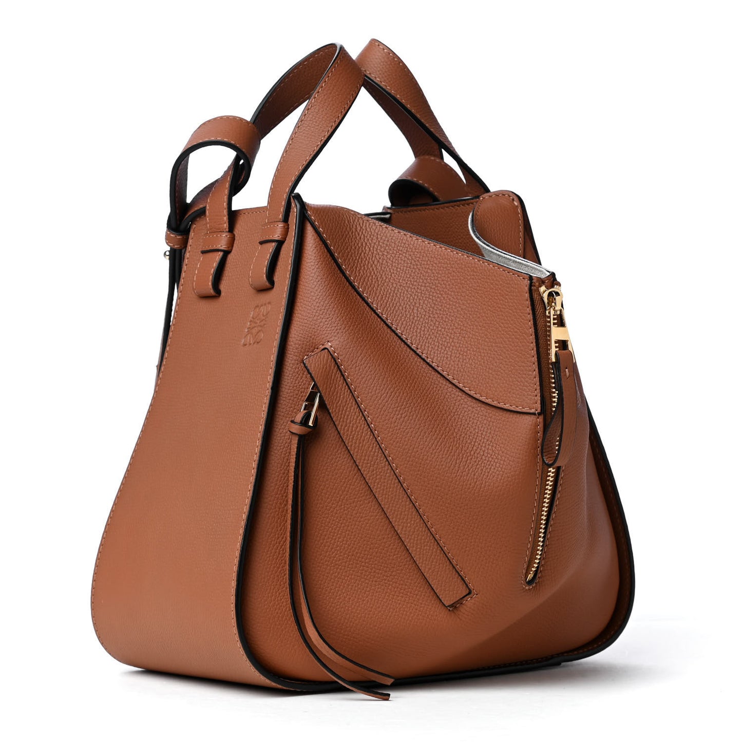 Calfskin Small Hammock Shoulder Bag Tan