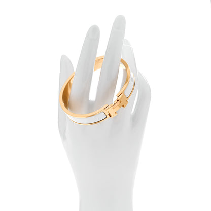 Hermes Enamel Narrow Clic Clac H Bracelet GM White 2 of 5