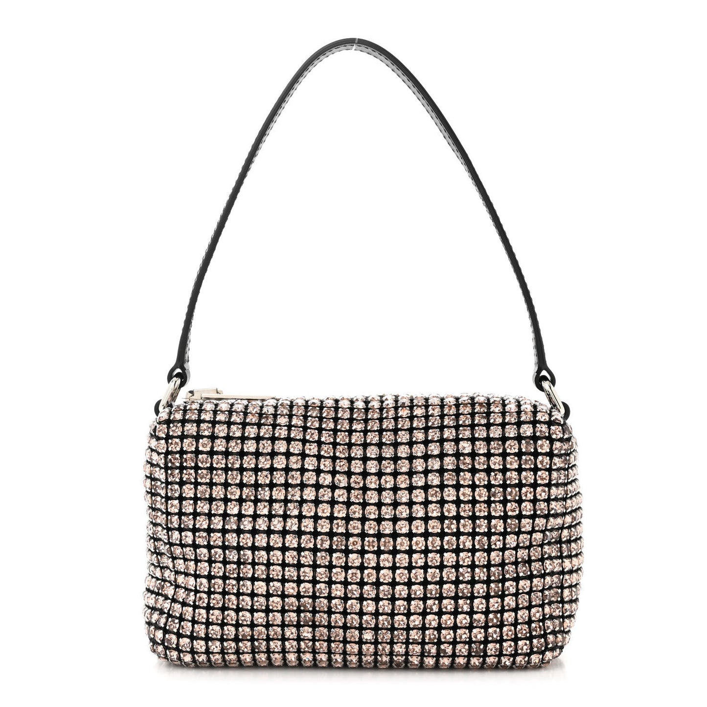 Mesh Crystal Rhinestone Mini Heiress Pouch Sandstone