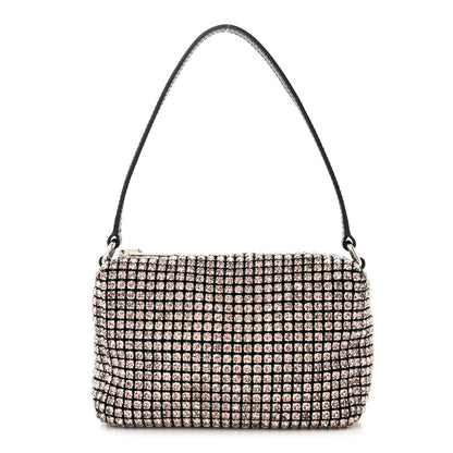 Alexander Wang Mesh Crystal Rhinestone Mini Heiress Pouch Sandstone 1 of 9