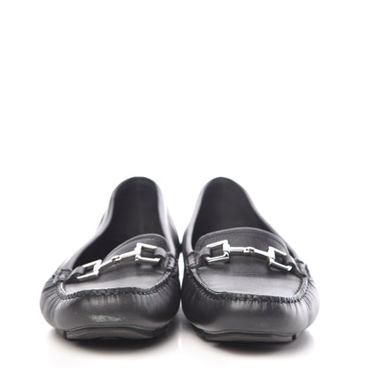 Gucci Calfskin Womens Driver Loafers 38 Black 2 of 12