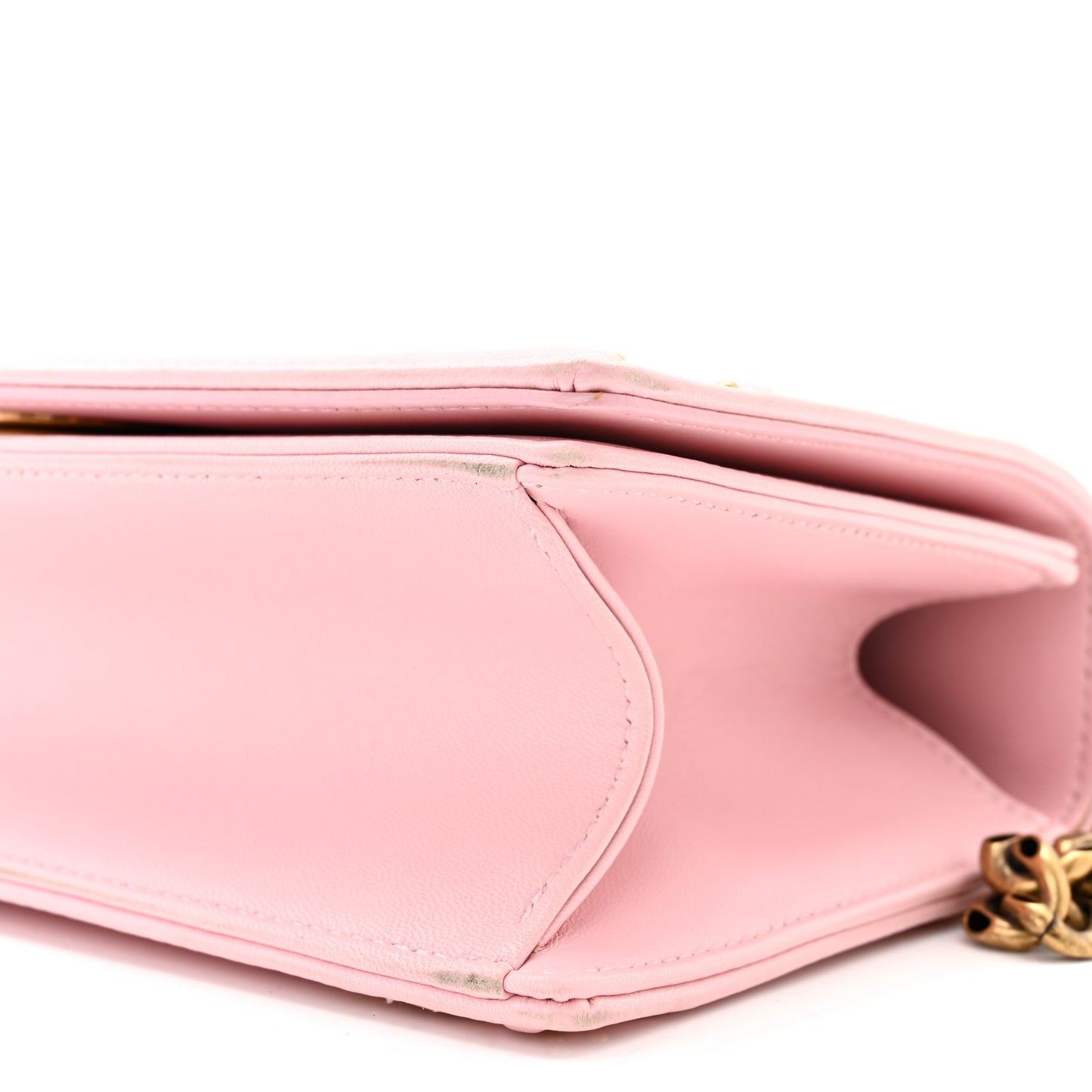 Lambskin Studded Small Diorama Flap Bag Baby Pink