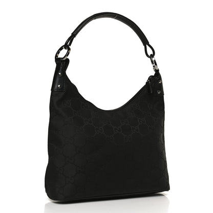Gucci Nylon Monogram Small Hobo Black 2 of 9