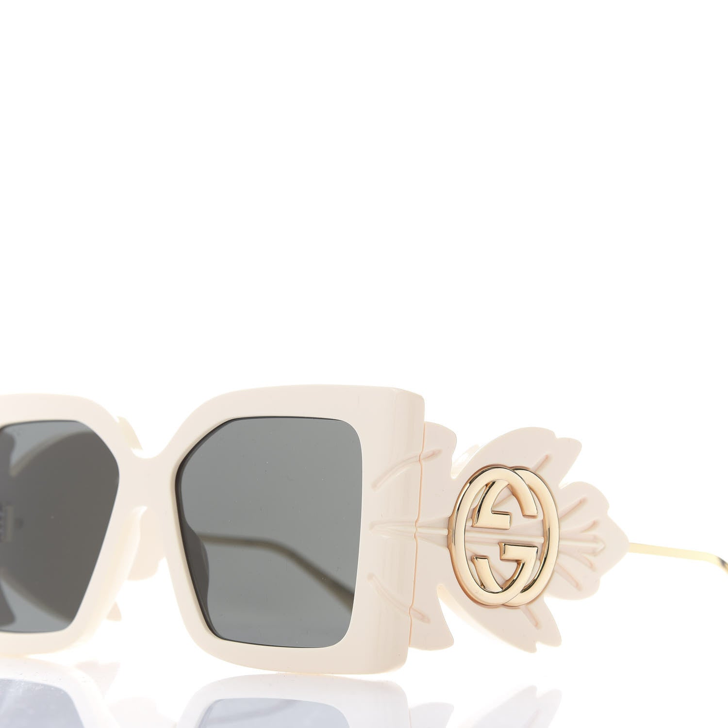 Gucci Acetate Square Frame Wing Sunglasses GG0535S Ivory 7 of 8