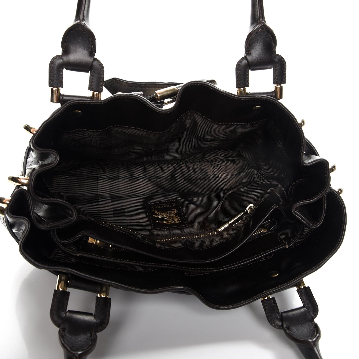 Calfskin Quilted Baby Beaton Dark Brown