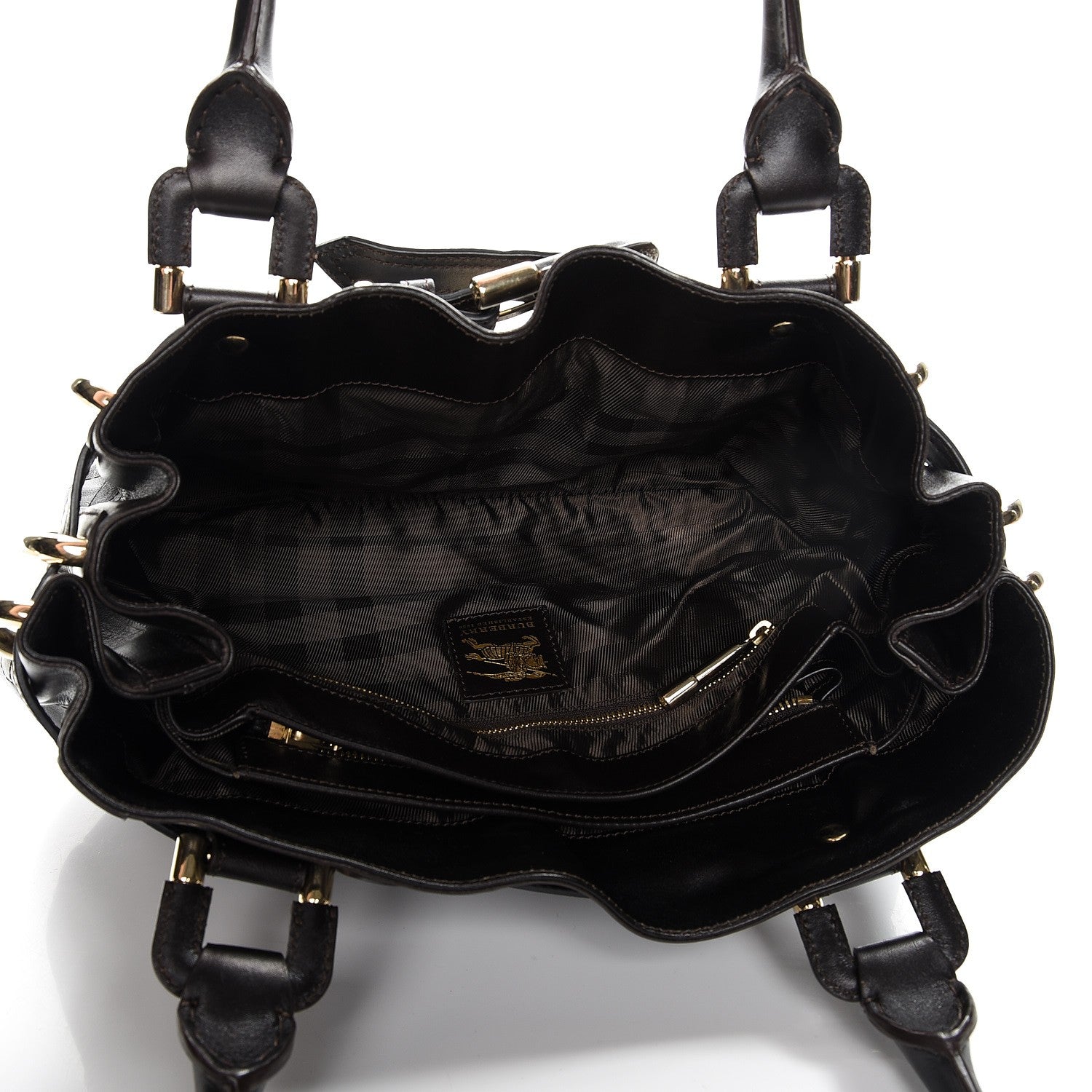Burberry Calfskin Quilted Baby Beaton Dark Brown 5 of 9