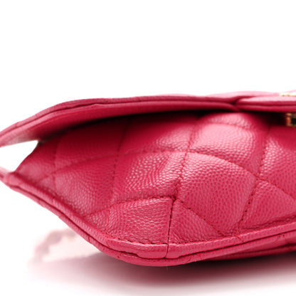 Chanel Caviar Fabric Quilted Foldable Tote With Chain Pink Multicolor 10 of 18