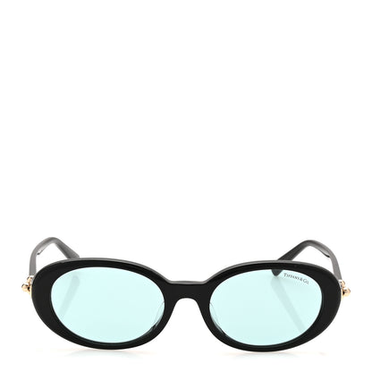 Tiffany Acetate HardWear Oval Sunglasses TF4242D Black 2 of 8
