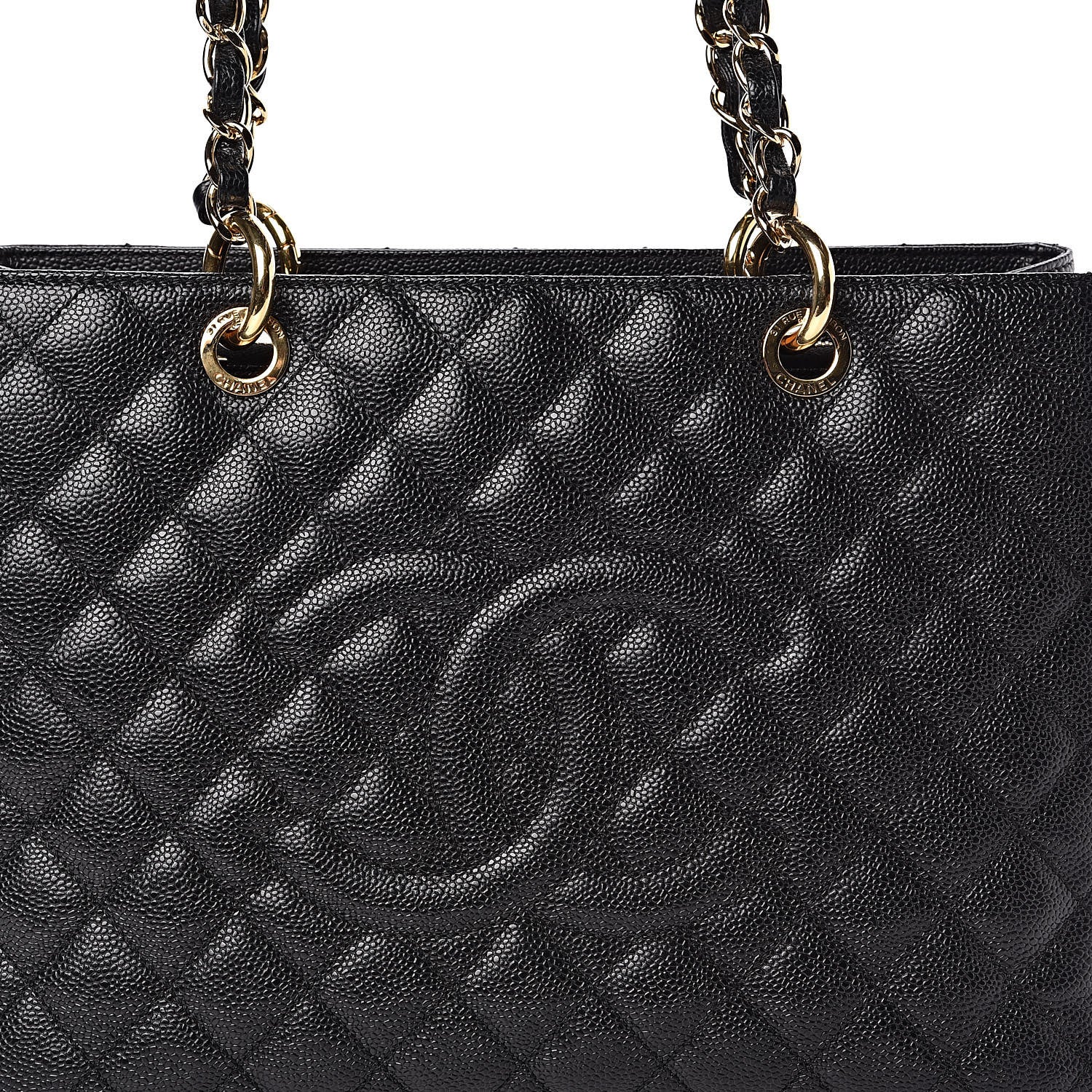 Chanel Caviar Quilted Grand Shopping Tote GST Black 10 of 11